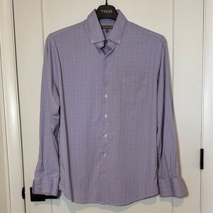 Peter Millar Purple Check Button-Down Dress Shirt